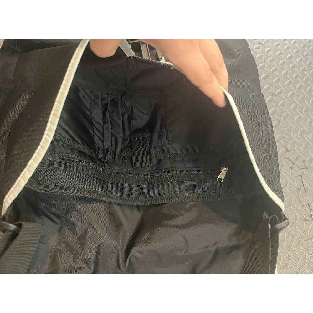 Y2K Nike Messenger Bag Unisex‎ Black White 1972 Finisher Graphic Crossbody Bag